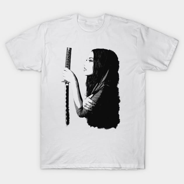 Samurai Girl Portrait T-Shirt by nolabel
